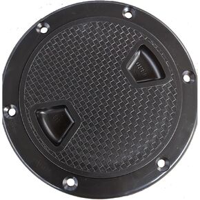 Boat Hatch Black, 4" 6" 8" Round Non Slip Inspection Deck Plate Hatch, Detachable Cover for Marine Boat Yacht Tuck RV