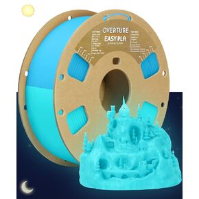 OVERTURE PLA Filament PLA 3D Printer Filament 1.75mm, PLA Roll 1kg Cardboard Spool (2.2lbs), Dimensional Accuracy +/- 0.03 mm, Fit Most FDM Printer (Rainbow A1）