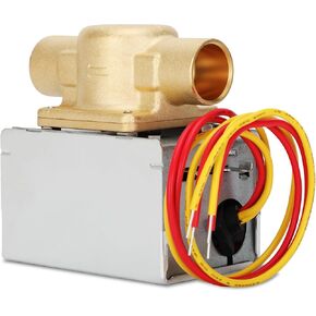 V8043e1012 3/4" Sweat Zone Valve Replacement for honeywell GID-661677 Zone Valve, V8043E1012 Motorized Zone Valve 18" Leads Connection, 2-Way/4-Wire/Normally Closed 24Vac 50/60Hz and an End Switch