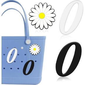 Chris.W 3 Pcs Letter Charms for Bogg Bag Alphabet Insert Charms Compatible with Bogg Bag Decorative Letter Ornaments Accessories for Simple Modern Beach Bag Handbag Rubber Tote Bag Decoration