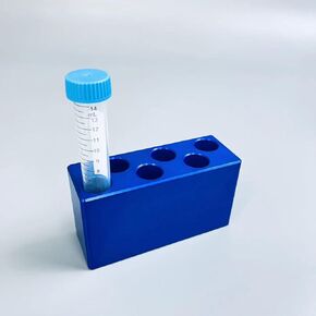 Aluminum Cooling Block - PCR Tubes Cooler, 6 Wells 15ml Centrifuge Tubes, Pack of One