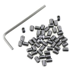 50PCS 8#-32x3/16 Inch Stainless Steel Hexagon Socket Set Screw Suitable for Door Knob Faucet Lamp and Lock Repair
