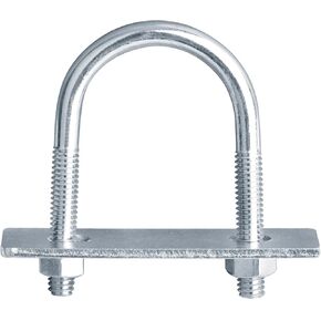 10 قطع من البراغي المستديرة على شكل حرف U بعرض داخلي 42 مم تقبل حجم الأنبوب الاسمي: 1-1/4 بوصة (أنبوب OD 1-5/8 بوصة)، طول 89 مم من الفولاذ مع صامولة ولوحة وقطر الخيط: 5/16 بوصة in Kuwait