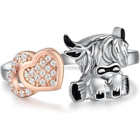 Guinea Pig Ring 925 Sterling Silver Cute Guinea Pig Open Ring Animal Guinea Pig Gifts for Women Girls in Saudi Arabia