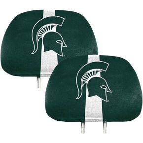 FANMATS 62056 Michigan State Spartans Printed Head Rest Cover Set - 2 Pieces, 10" x 14"