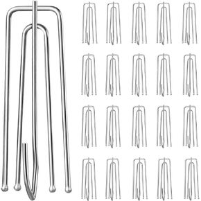 40Pcs Curtain Pleat Hooks for Drapes, Drapery Pins Drapery Hooks for Pleated Drapes, Stainless Steel Pinch Pleat Curtain Hooks Curtain Hangers (40)