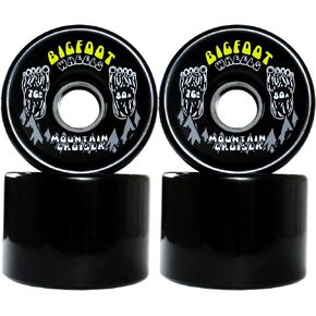 Bigfoot Longboard Wheels 80A Shr Mountain Cruisers, Black, 76mm