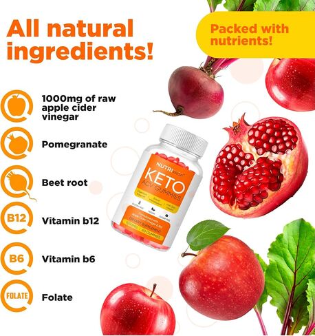 Keto ACV Gummies - Sugar-Free Gluten-Free Apple Cider Vinegar Supplement for Men Women (1000MG) in Saudi Arabia