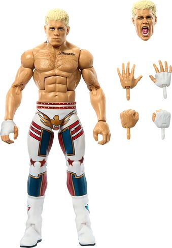 Mattel WWE Elite Action Figure & Accessories، كودي رودز مقاس 15.24 سم قابلة للتجميع مع 25 نقطة مفصلية، مظهر يشبه الحياة وأيدي قابلة للتبديل in Saudi Arabia