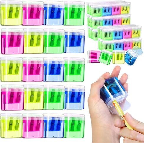 60 Pack Pencil Sharpeners Bulk,School Supplies Double Hole Sharpener for Kids,Small Pencil Sharpener Manual for School Office Art Room,Pencil Sharpener for Colored Pencils in Saudi Arabia