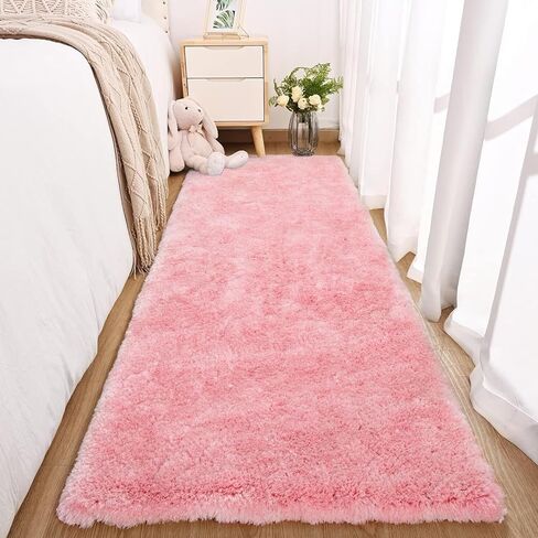 Lahome White Fluffy Fuzzy Rug 5x7 Area Rugs for Living Room, Faux Fur Rug for Nursery Kids with Rubber Backing, Washable Ultra Soft Non-Shedding Plush Shag Carpet for Girls Bedroom in Saudi Arabia