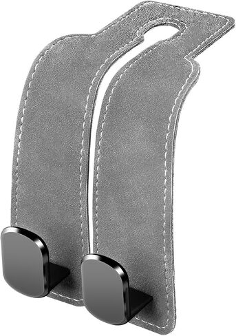 2PCS Car Seat Hooks for Headrest, Leather Car Seat Headrest Double Hook, Purse Hook for car,Car Back Seat Headrest Hooks for Handbags,Bags,car Hooks, Holder Car Organization Accessories in Saudi Arabia