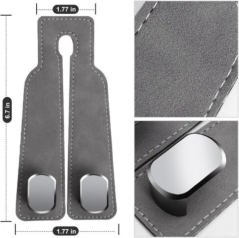 2PCS Car Seat Hooks for Headrest, Leather Car Seat Headrest Double Hook, Purse Hook for car,Car Back Seat Headrest Hooks for Handbags,Bags,car Hooks, Holder Car Organization Accessories in Saudi Arabia