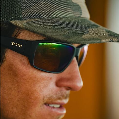 SMITH Hookset Matte Black Sunglasses - Performance Active Sunglasses - for Men & Women - ChromaPop Glass Polarchromic Yellow Blue Mirror in Saudi Arabia