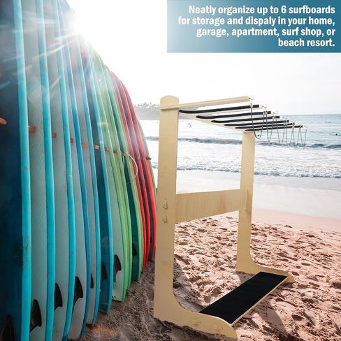 Freestanding Surfboard Rack Vertical Surfboard Storage Rack Skateboard Surfboard Stand Holder Indoor Surfboard Storage for Wakeboard Shortboard Longboard Display in Saudi Arabia
