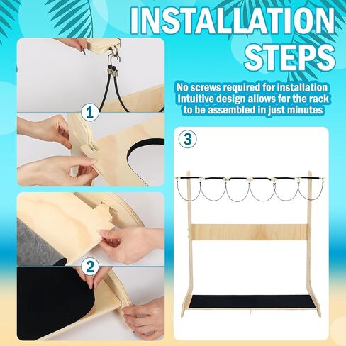 Freestanding Surfboard Rack Vertical Surfboard Storage Rack Skateboard Surfboard Stand Holder Indoor Surfboard Storage for Wakeboard Shortboard Longboard Display in Saudi Arabia