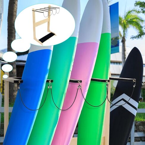 Freestanding Surfboard Rack Vertical Surfboard Storage Rack Skateboard Surfboard Stand Holder Indoor Surfboard Storage for Wakeboard Shortboard Longboard Display in Saudi Arabia