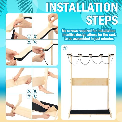 Freestanding Surfboard Rack Vertical Surfboard Storage Rack Skateboard Surfboard Stand Holder Indoor Surfboard Storage for Wakeboard Shortboard Longboard Display in Saudi Arabia