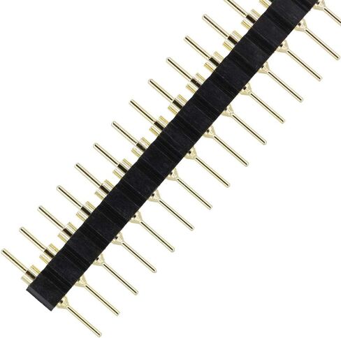 VG_S 10 pcs. 40 pin 2.54mm Gold Plated Male 40 Pin Single Row Straight Round Pin Header Strip in Saudi Arabia