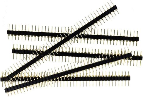 VG_S 10 pcs. 40 pin 2.54mm Gold Plated Male 40 Pin Single Row Straight Round Pin Header Strip in Saudi Arabia