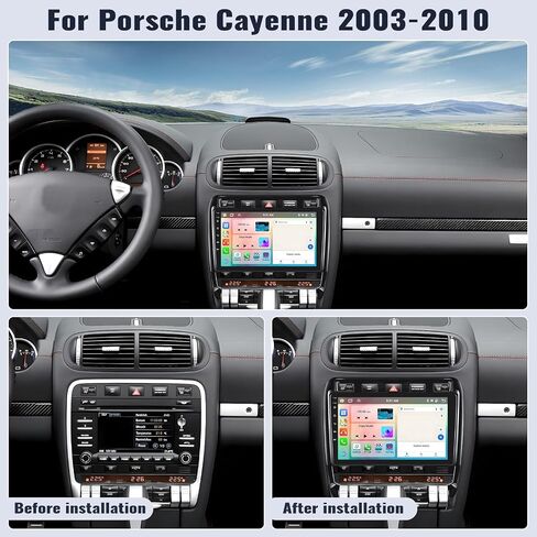 SIXWIN Android 13 Car Radio for Porsche Cayenne 2003-2010 2G+32G with Apple Carplay Android Auto Mirror Link 26UI Bluetooth 9 inch Touchscreen with GPS Navigation WiFi EQ FM Backup Camera MIC in Saudi Arabia