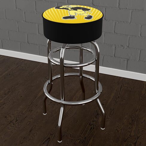 Trademark Global Bar Stool - University of Iowa Herky Stool with Foam Padded Seat - Swivel Chair for Game Room, Garage, or Home Bar in Saudi Arabia