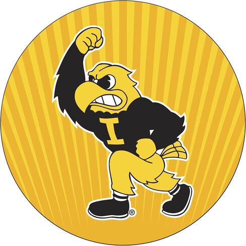 Trademark Global Bar Stool - University of Iowa Herky Stool with Foam Padded Seat - Swivel Chair for Game Room, Garage, or Home Bar in Saudi Arabia
