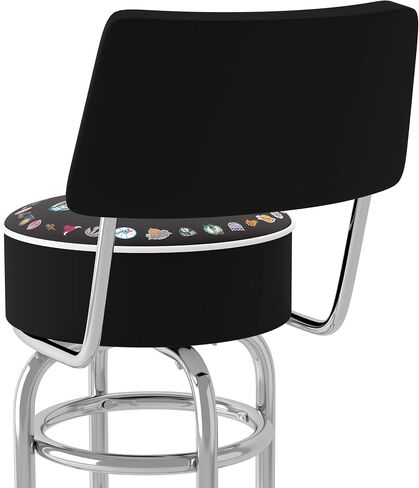 Trademark Global Bar Stool - NBA NBA Logo with All Teams Stool with Foam Padded Seat and Back - Swivel Chair for Game Room, Garage, or Home Bar in Saudi Arabia