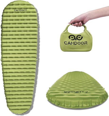 Camping Sleeping Pad, 1.3LB Ultralight Self Inflating Sleeping Pad, Patchworkable Insulated Sleeping Mat with 6.8 R-Value Insulated Camping Mat for Camping, Hiking, Travel, with inflatable bag in Saudi Arabia