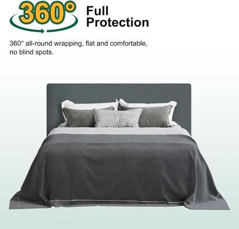 uxcell Bed Headboard Slipcover, 1.8m Stretch Bed Headboard Cover Dustproof Protector Cover Jacquard Furniture Cover for 1.7-1.9m Headboard, Dark Grey in Saudi Arabia