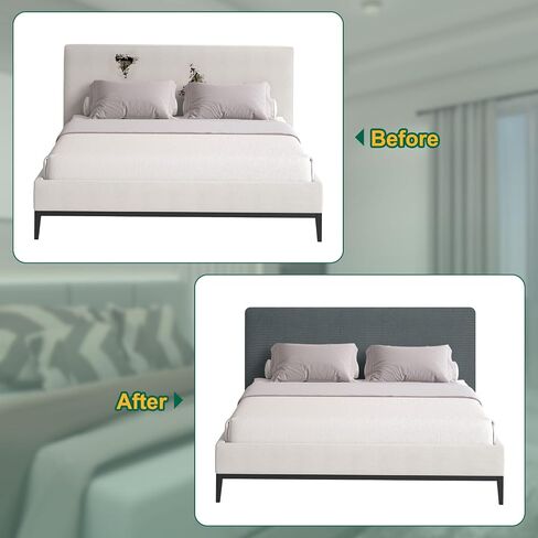 uxcell Bed Headboard Slipcover, 1.8m Stretch Bed Headboard Cover Dustproof Protector Cover Jacquard Furniture Cover for 1.7-1.9m Headboard, Dark Grey in Saudi Arabia