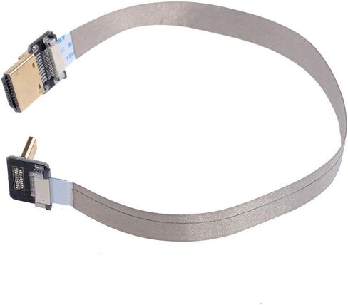 تشينيانغ CY HDMI ذكر إلى مايكرو HDMI ذكر 90 درجة بزاوية FPC كابل مسطح 20 سم لـ FPV HDTV Multicopter التصوير الجوي منفذ HDMI in Kuwait