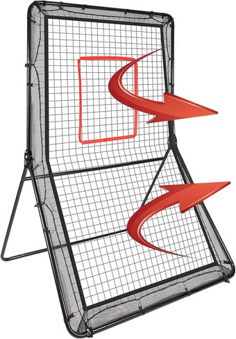 Lineslife Lacrosse Rebounder لشبكة الفناء الخلفي، معدات تدريب شديدة التحمل مقاس 4 × 6 أقدام للرمي والرمي، شاشة ترتد للخلف، مدرب ارتداد رياضي in Kuwait