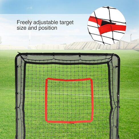 Lineslife Lacrosse Rebounder لشبكة الفناء الخلفي، معدات تدريب شديدة التحمل مقاس 4 × 6 أقدام للرمي والرمي، شاشة ترتد للخلف، مدرب ارتداد رياضي in Kuwait
