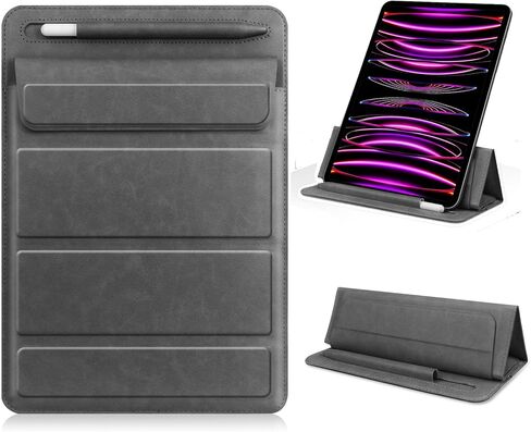 8-11 inch Tablet Sleeve Case with Pen Holder, Slim PU Lightweight Universal case with Foldable Stand for iPad 10th Generation 2022, iPad Pro 11, iPad mini6, Galaxy Tab S9/A9 Plus/A8 etc Pink in Kuwait