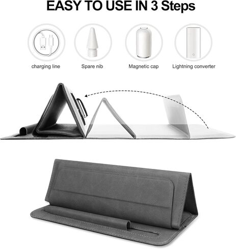 8-11 inch Tablet Sleeve Case with Pen Holder, Slim PU Lightweight Universal case with Foldable Stand for iPad 10th Generation 2022, iPad Pro 11, iPad mini6, Galaxy Tab S9/A9 Plus/A8 etc Pink in Kuwait