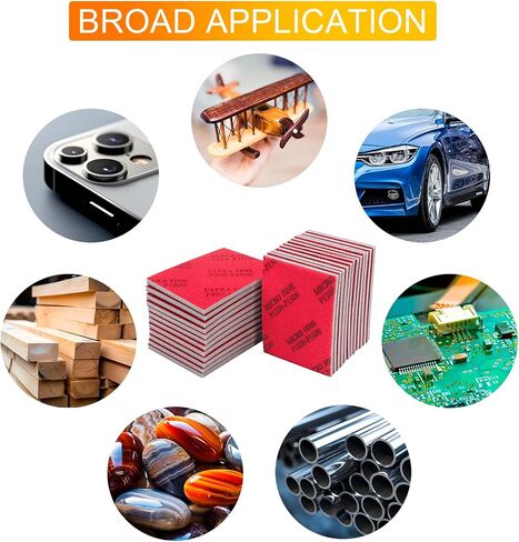 24 Pcs 320-2500 Grit Sanding Sponge Set, Ultra Fine Foam Sanding Pads, Wet Sanding Paper, Sanding Sponges for Wood, Drywall Sanding Sponge, Soft Foam Sand Block for Model, Metal, Furniture Polishing in Saudi Arabia