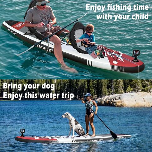 11Ft Inflatable Stand Up Paddle Board,11'×33"×6" Paddle Board with Premium SUP Accessories and Backpack,3 Surf Control Fins,Adjustable Paddle Leash,Hand Pump,Paddle Boards for Adults in Saudi Arabia