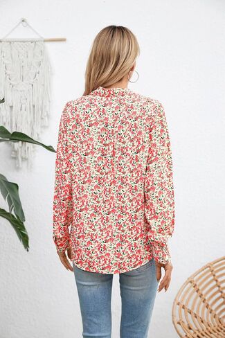 بلوزات COUXILY للنساء، قمصان عصرية بأكمام طويلة وأزرار سفلية، قمصان كاجوال أنيقة، بلوزات عمل in Kuwait