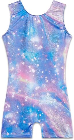 Girls Gymnastics Leotards for 6-7 Years Old Sparkly Green Donuts Print Sleeveless Biketard with Shorts Classic Unitards in Kuwait