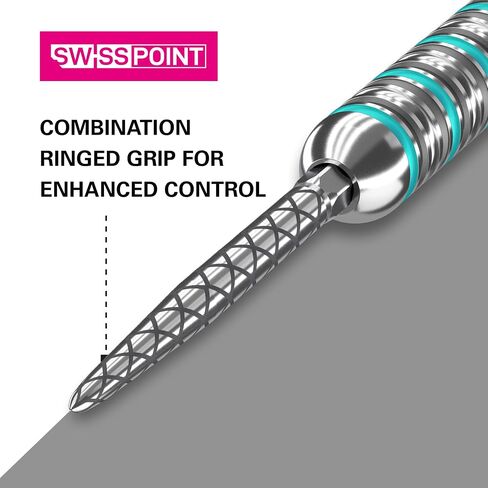 TARGET Darts Swiss Points, Diamond Pro Swiss Point Dart Tips (3 Pack Set of Tips) 40MM, Silver | Change Dart Points, Professional Darts Accessories in Saudi Arabia