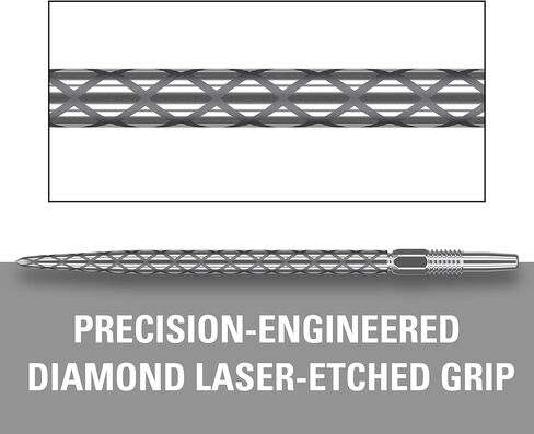 TARGET Darts Swiss Points, Diamond Pro Swiss Point Dart Tips (3 Pack Set of Tips) 40MM, Silver | Change Dart Points, Professional Darts Accessories in Saudi Arabia