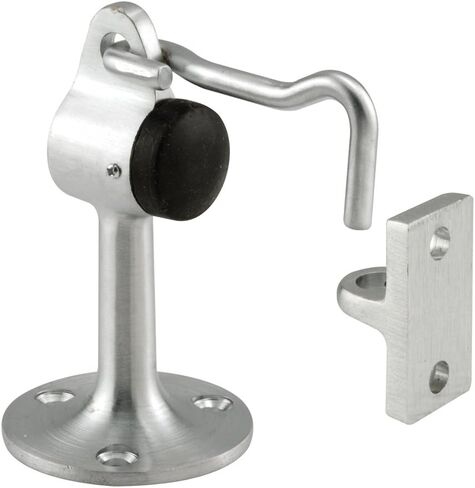 Prime-Line J 4601 3-3/8 In. Polished, Solid Brass, Door Stop with Holder (Single Pack) in Saudi Arabia
