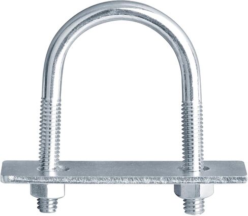 10 قطع من البراغي المستديرة على شكل حرف U بعرض داخلي 42 مم تقبل حجم الأنبوب الاسمي: 1-1/4 بوصة (أنبوب OD 1-5/8 بوصة)، طول 89 مم من الفولاذ مع صامولة ولوحة وقطر الخيط: 5/16 بوصة in Kuwait