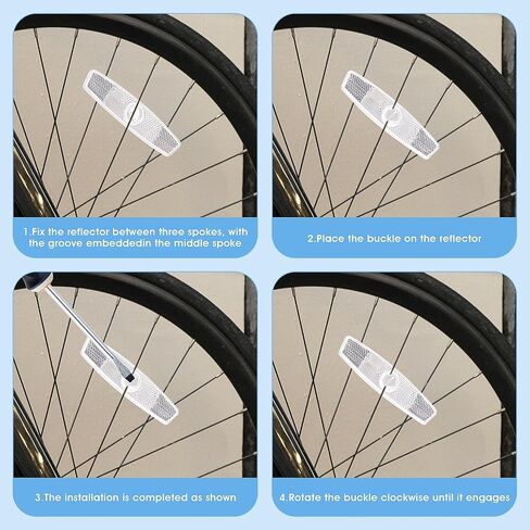 2 Pcs Bicycle Wheel Spoke Reflectors Bike Wheel Reflectors Bicycle Spoke Reflector Reflective Spoke Skins Bicycle Reflectors for Bikes for Night Cycling Handlebar Mountain Bike Road Bike Accessories in Saudi Arabia
