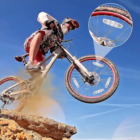 2 Pcs Bicycle Wheel Spoke Reflectors Bike Wheel Reflectors Bicycle Spoke Reflector Reflective Spoke Skins Bicycle Reflectors for Bikes for Night Cycling Handlebar Mountain Bike Road Bike Accessories in Saudi Arabia