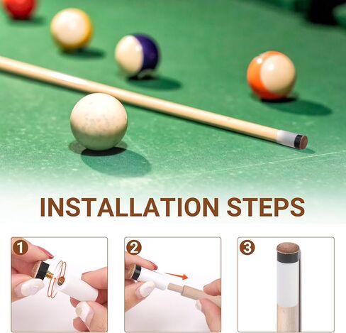 10 Sets Billiard Cues Tips Replacement Kit, 12mm Pool Cue Stick Ferrules with Screw On Pool Cue Tips, Pool Stick Tips is Practical and Convenient to Use in Saudi Arabia
