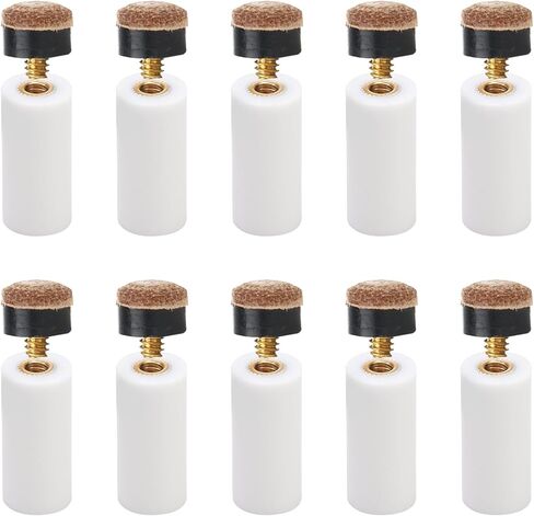 10 Sets Billiard Cues Tips Replacement Kit, 12mm Pool Cue Stick Ferrules with Screw On Pool Cue Tips, Pool Stick Tips is Practical and Convenient to Use in Saudi Arabia