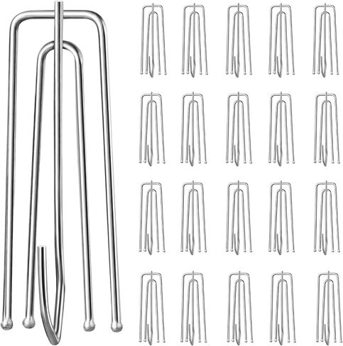 40Pcs Curtain Pleat Hooks for Drapes, Drapery Pins Drapery Hooks for Pleated Drapes, Stainless Steel Pinch Pleat Curtain Hooks Curtain Hangers (40) in Saudi Arabia