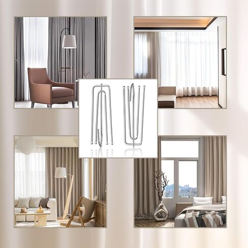 40Pcs Curtain Pleat Hooks for Drapes, Drapery Pins Drapery Hooks for Pleated Drapes, Stainless Steel Pinch Pleat Curtain Hooks Curtain Hangers (40) in Saudi Arabia